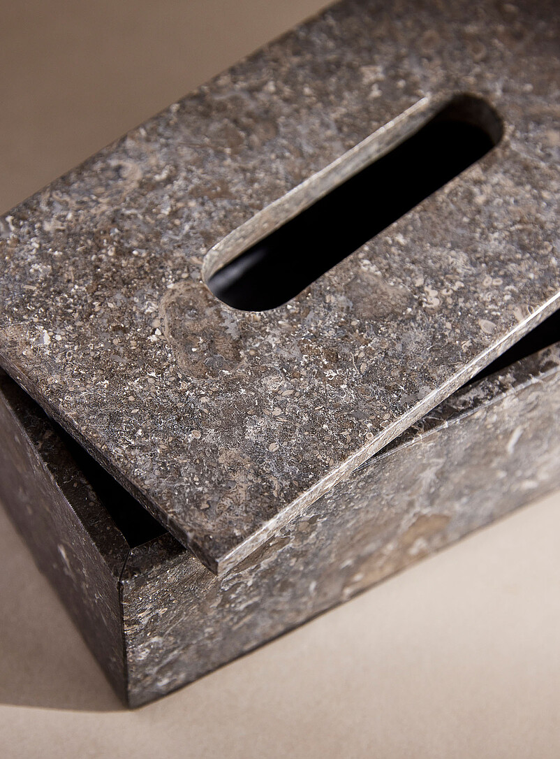 Marble tissue box | CRUSOË | Bathroom Accessories & Accessory Sets