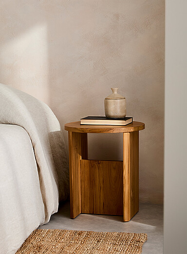 Le tabouret teck naturel Nika