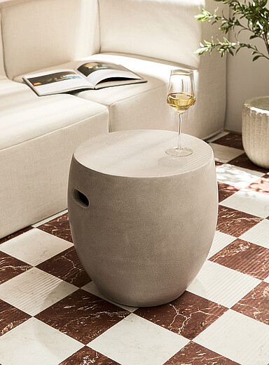 Fiber cement side table