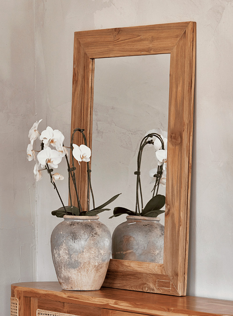 Rectangular Recycled Teakwood Mirror