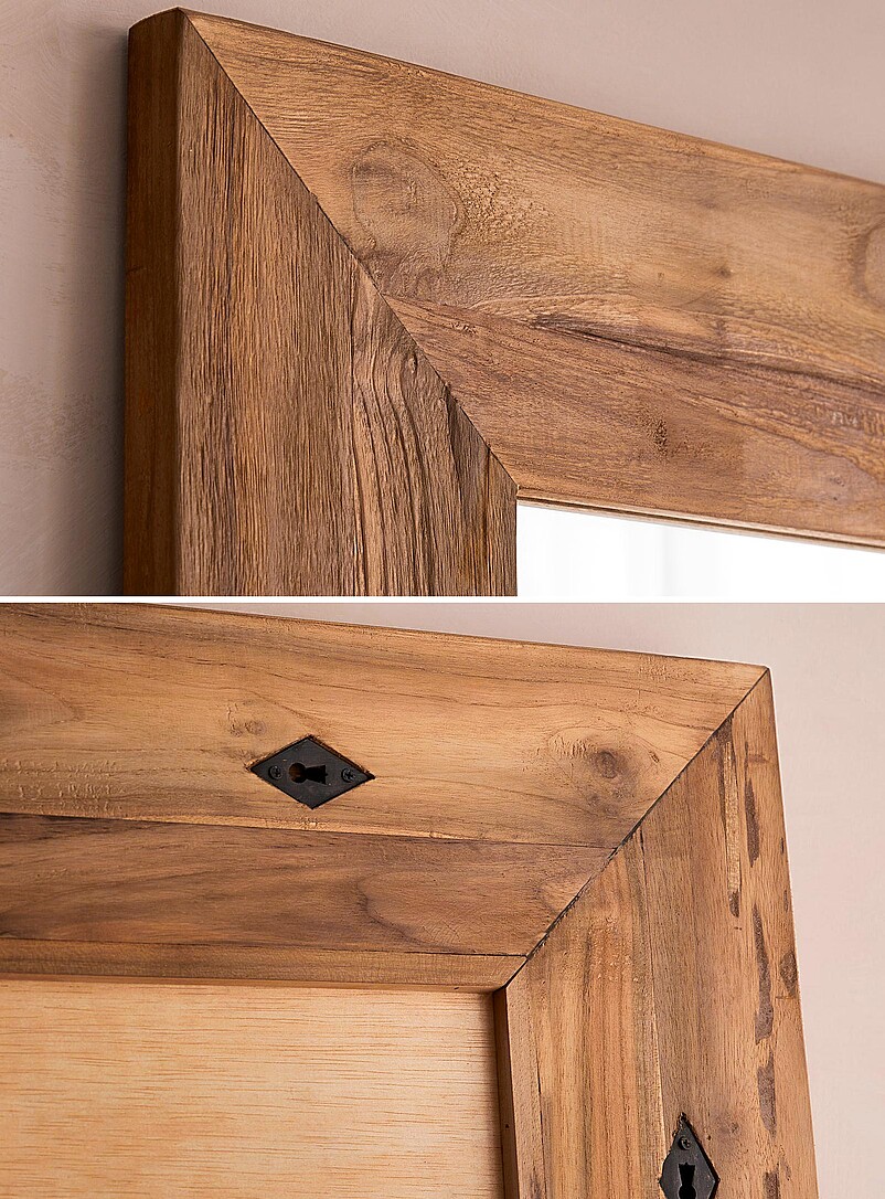 Full-length recycled teakwood mirror product image 2