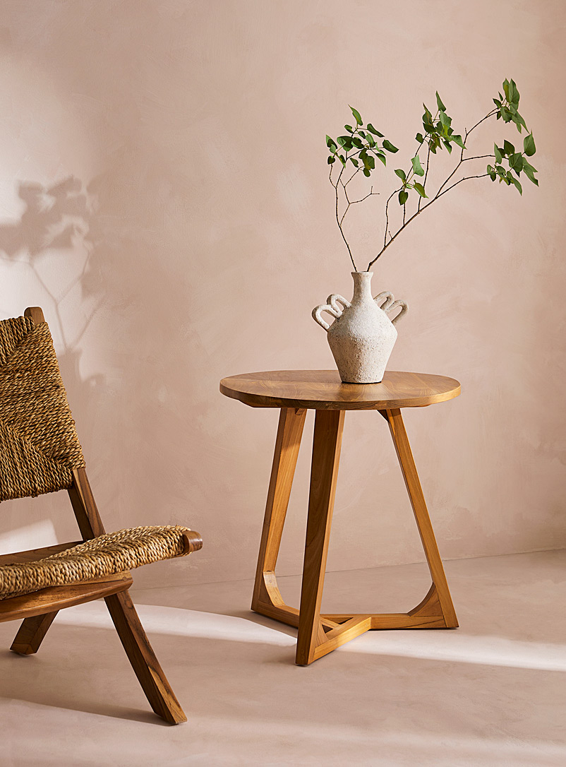 Minimalist teakwood side table product image (primary)