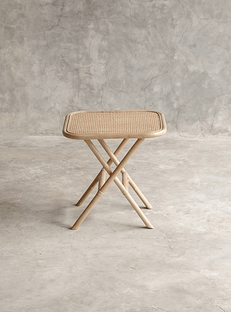 Small Rattan Folding Table