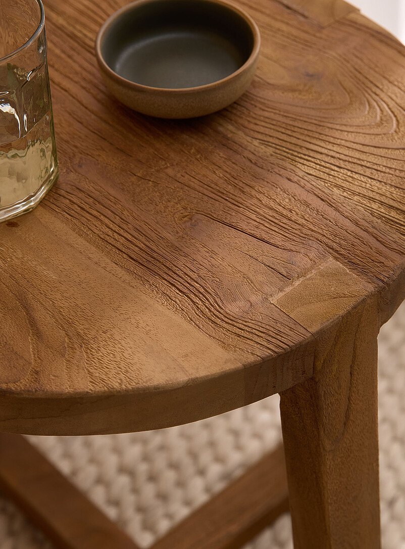Recycled wood indoor and outdoor stool product image 2