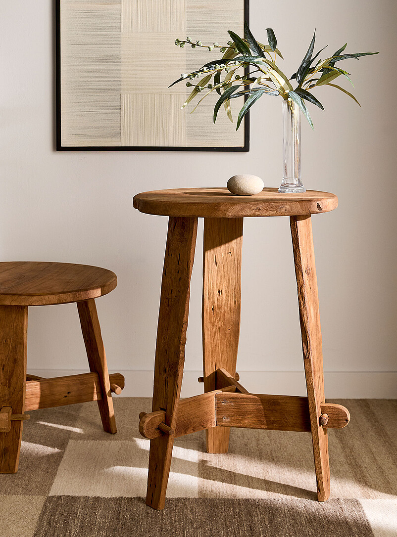Rembrandt recycled teak high accent table product image (primary)