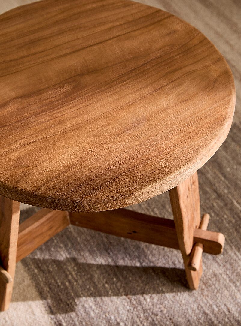 Rembrandt recycled teak low accent table product image 2