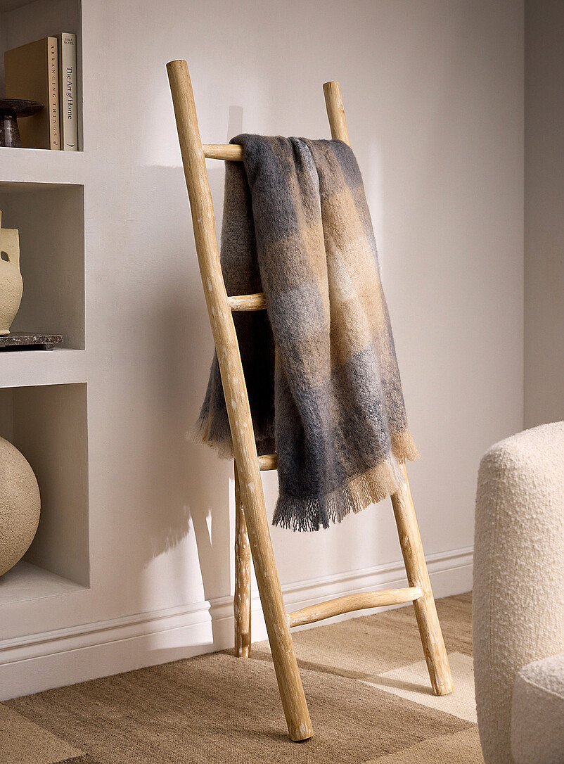 Teak wood ladder with stand product image (primary)