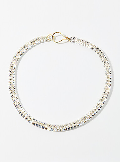 Interlaced flat-link chain necklace | BEATRIZ PALACIOS | | Simons