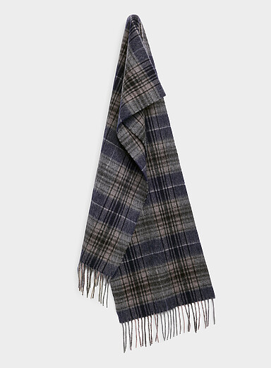 L'&eacute;charpe carreaux indigo