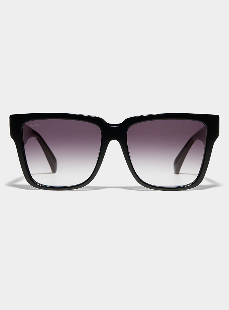 Max Mara: Les lunettes de soleil carrées Glimpse Noir pour femme