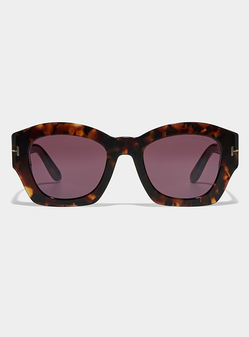 Tom Ford: Les lunettes de soleil anguleuses Guilliana Taupe pour femme