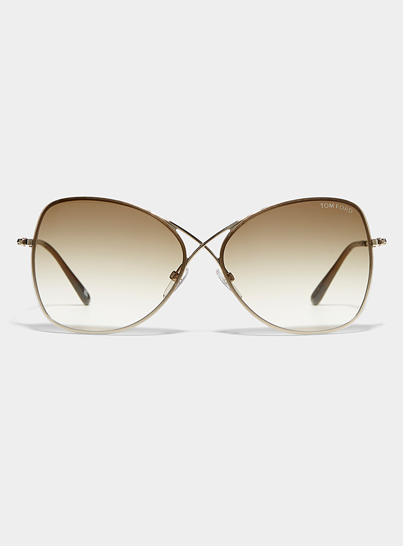 Tom Ford Taupe Colette butterfly sunglasses for women
