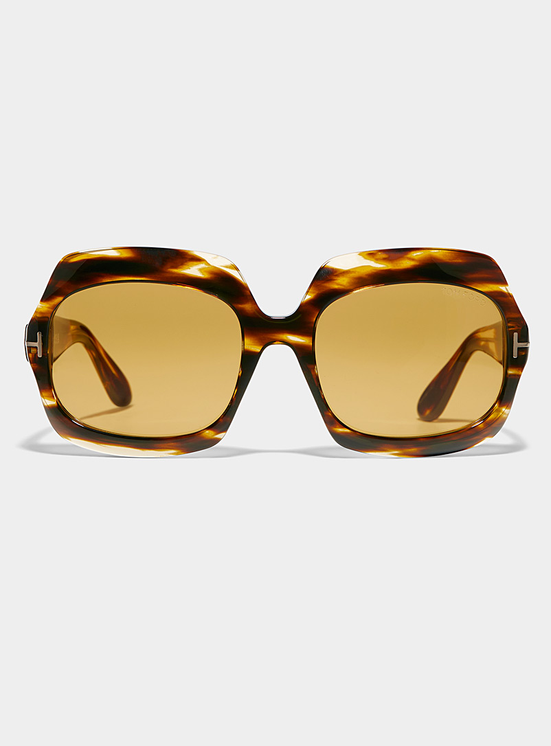 Tom Ford: Les lunettes de soleil carrées Ren Taupe pour femme