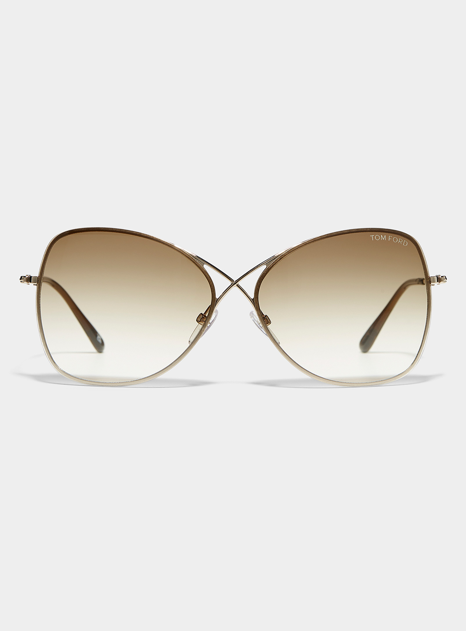 Tom Ford Colette Butterfly Sunglasses In Gold