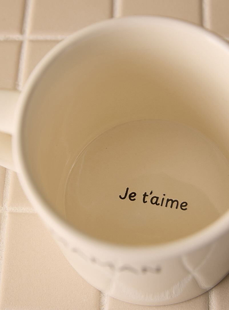 Simons Maison: La tasse imprim&eacute;e maman Ivoire - Beige cr&egrave;me
