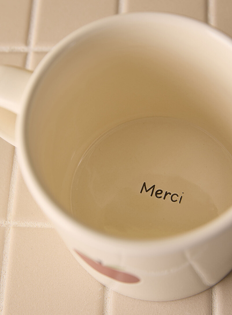 Simons Maison: La tasse imprim&eacute;e pomme Blanc cass&eacute;