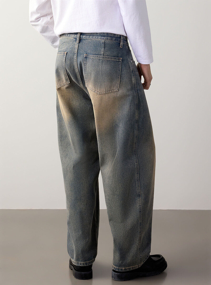 Dirty blue oversized jean Barrel fit Imported from Seoul | Djab