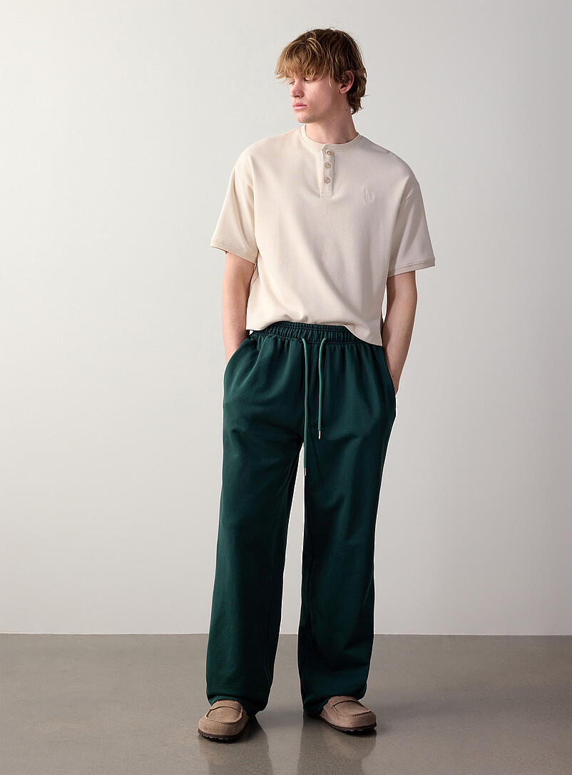 Washed Wide-Leg Sweatpant Relaxed Fit Imported From Seoul