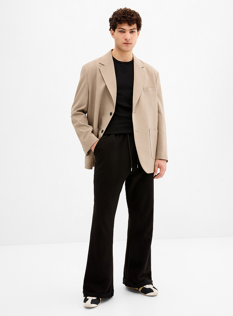 Terry-Lined Flared Pant Imported From Seoul