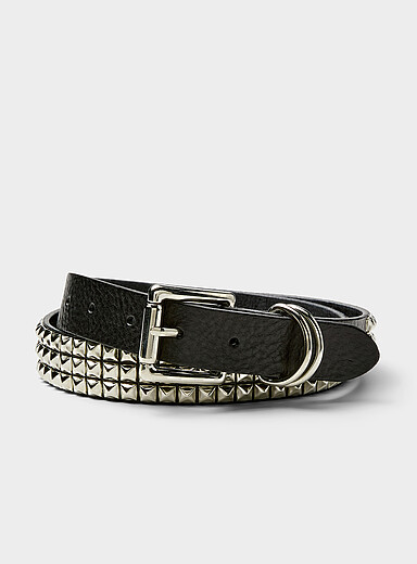 Le 31: La ceinture clout&eacute;e <b>Importation de S&eacute;oul</b> Noir pour homme