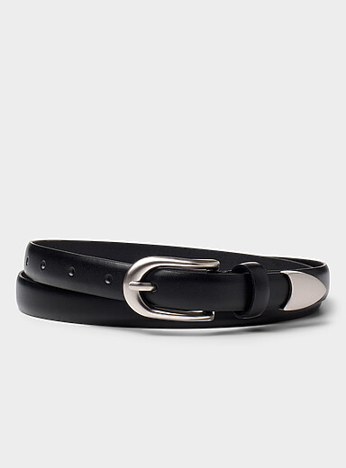 Le 31 Black Western belt <b>Imported from Seoul</b> for men