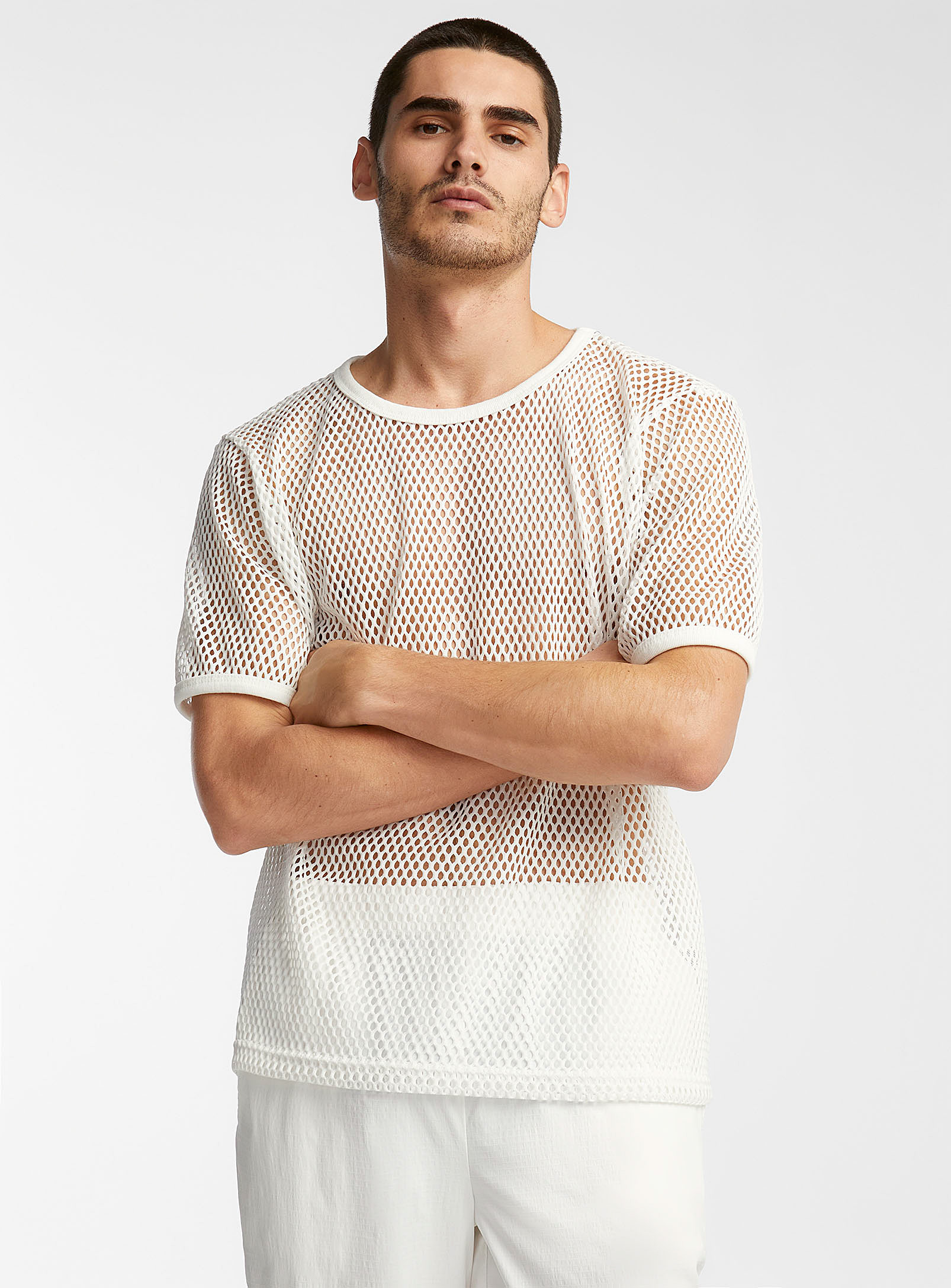 Le 31 Mesh T-shirt In White