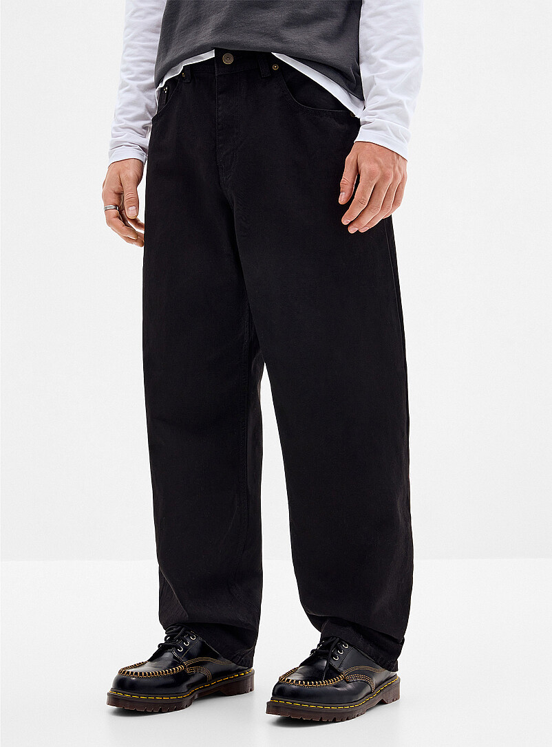 Djab: Le pantalon 5 poches twill lourd Coupe relaxe <b>Importation de S&eacute;oul</b> Taupe pour homme