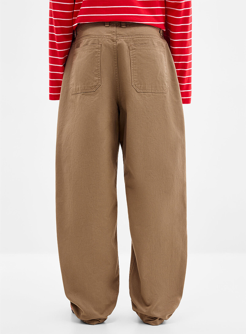 Djab: Le pantalon 5 poches twill lourd Coupe relaxe <b>Importation de S&eacute;oul</b> Taupe pour homme