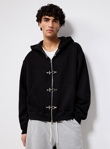 Le 31: Le kangourou zipp&eacute; attaches pompier <b>Importation de S&eacute;oul</b> Noir pour homme