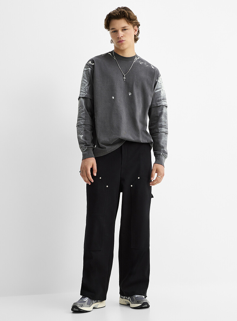 Carpenter-style sweatpant Relaxed fit Imported from Seoul product image (primary)