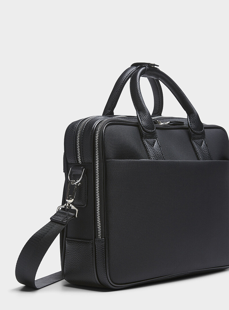 Monochrome mixed-media briefcase product image 2