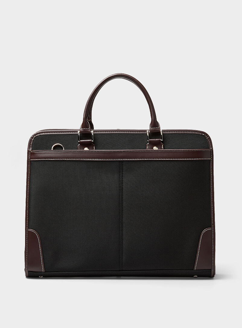 Faux-leather trim briefcase product image (primary)