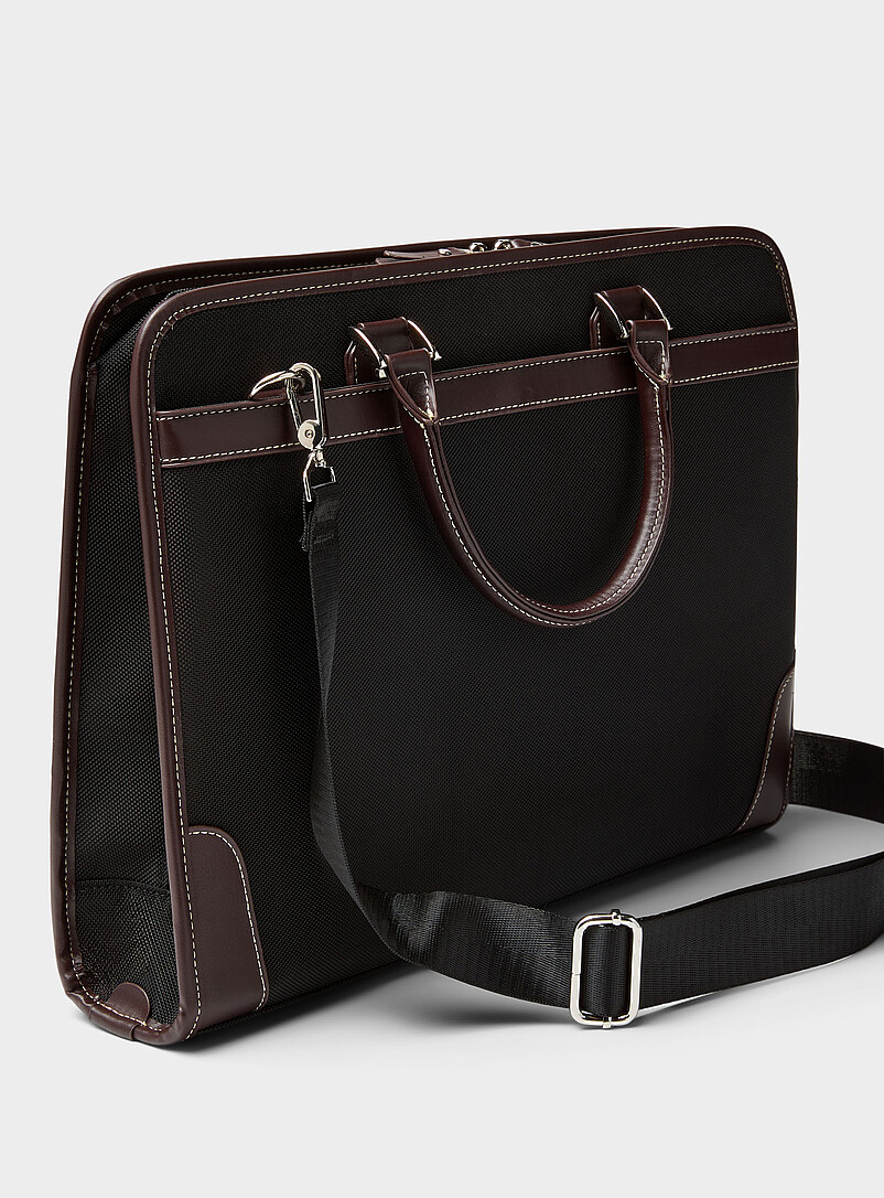 Faux-leather trim briefcase product image 2