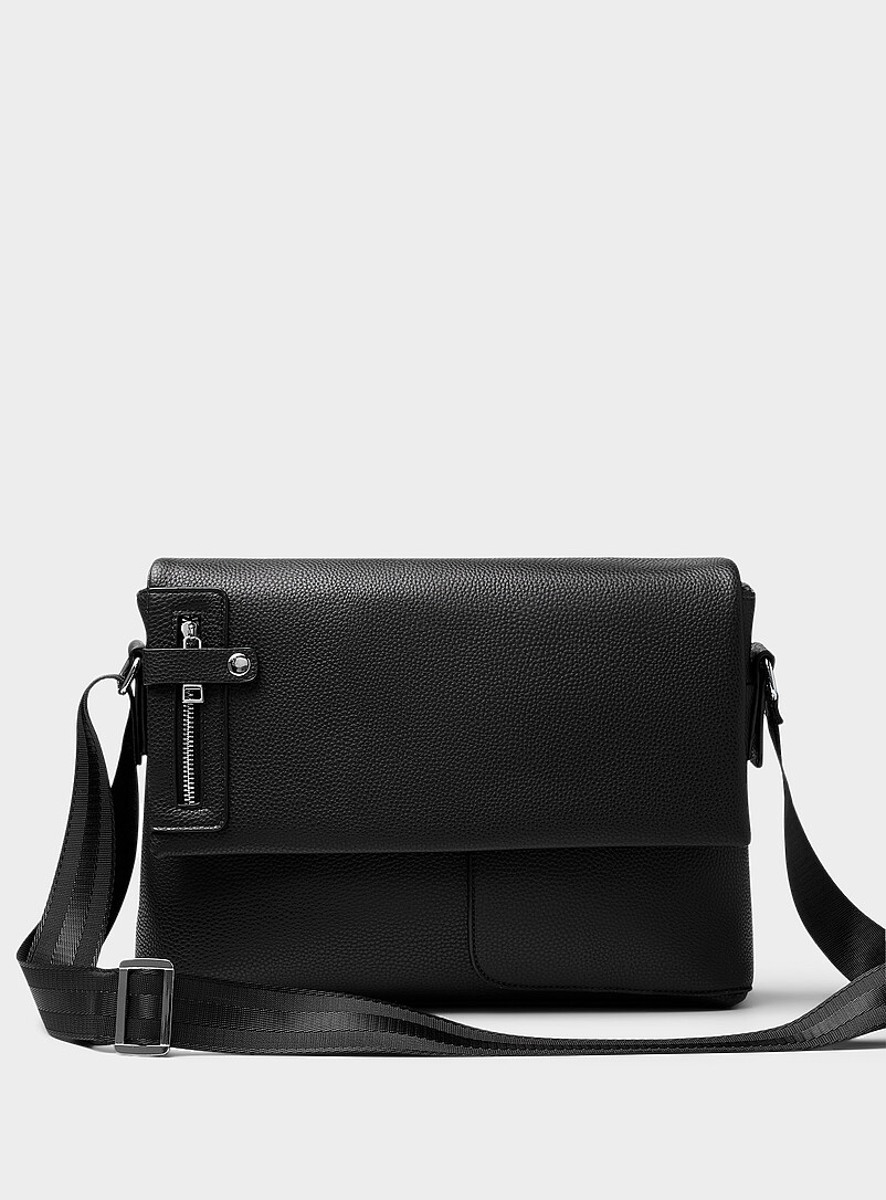 Asymmetric-Pocket Messenger Bag