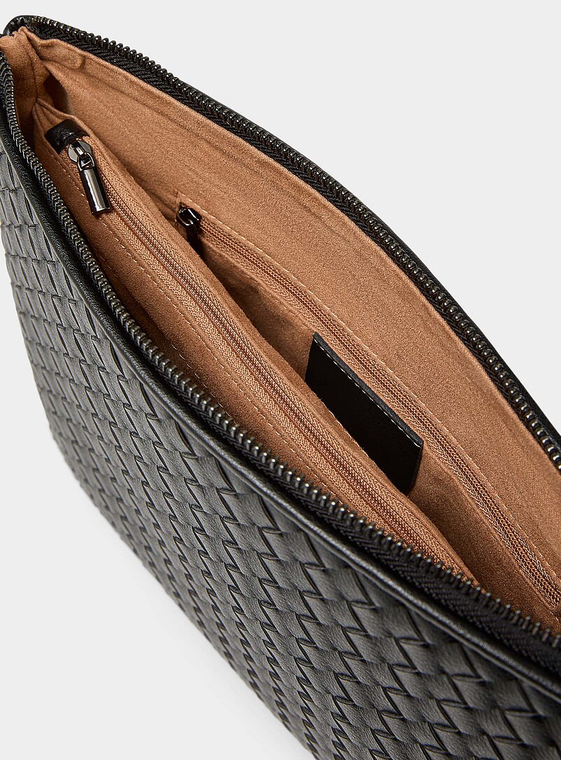 Braided genuine leather clutch product image 3