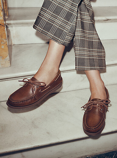 Sperry Brown Authentic Original brown leather boat shoes Women for women