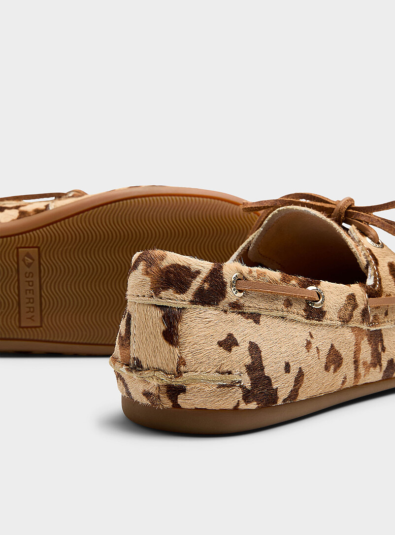 Sperry: La chaussure bateau &eacute;troite vache Femme Brun pour femme