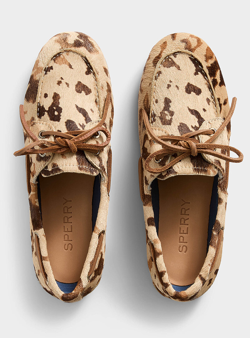 Sperry: La chaussure bateau &eacute;troite vache Femme Brun pour femme