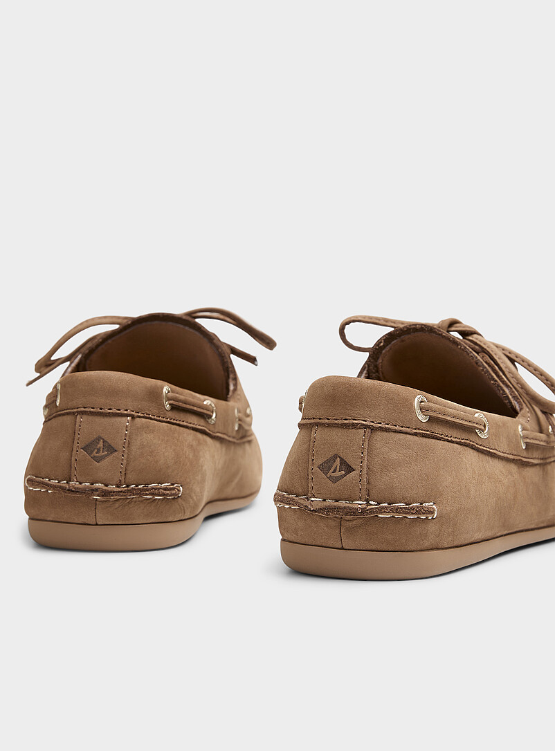 Tan suede slim boat shoe Women product image 2
