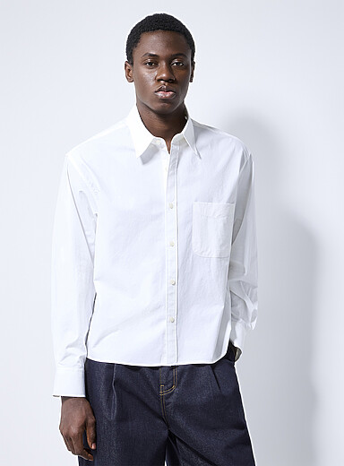 La chemise carr&eacute;e popeline craquante <b>Importation de S&eacute;oul</b>