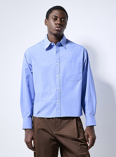 Crisp poplin boxy shirt <b>Imported from Seoul</b>