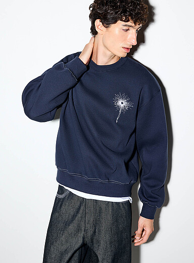 Fireworks embroidery sweatshirt <b>Imported from Seoul</b>