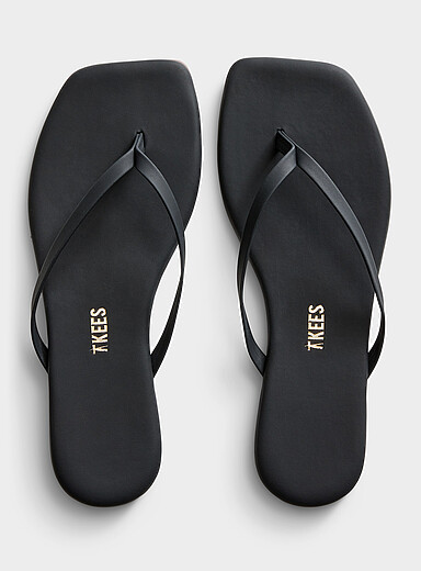 La sandale de plage cuir mat Lily bout carr&eacute; Femme