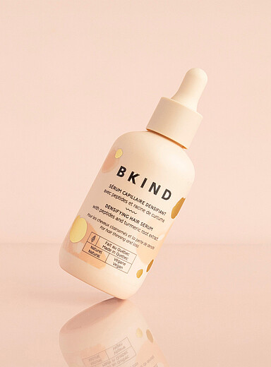 Peptide and maca root thickening hair serum