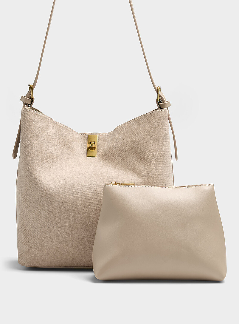 Simons: Le sac besace bandouli&egrave;re ceinture Noir pour femme