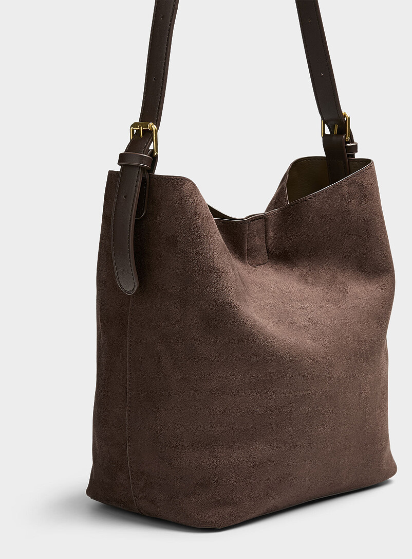 Simons: Le sac besace bandouli&egrave;re ceinture Noir pour femme