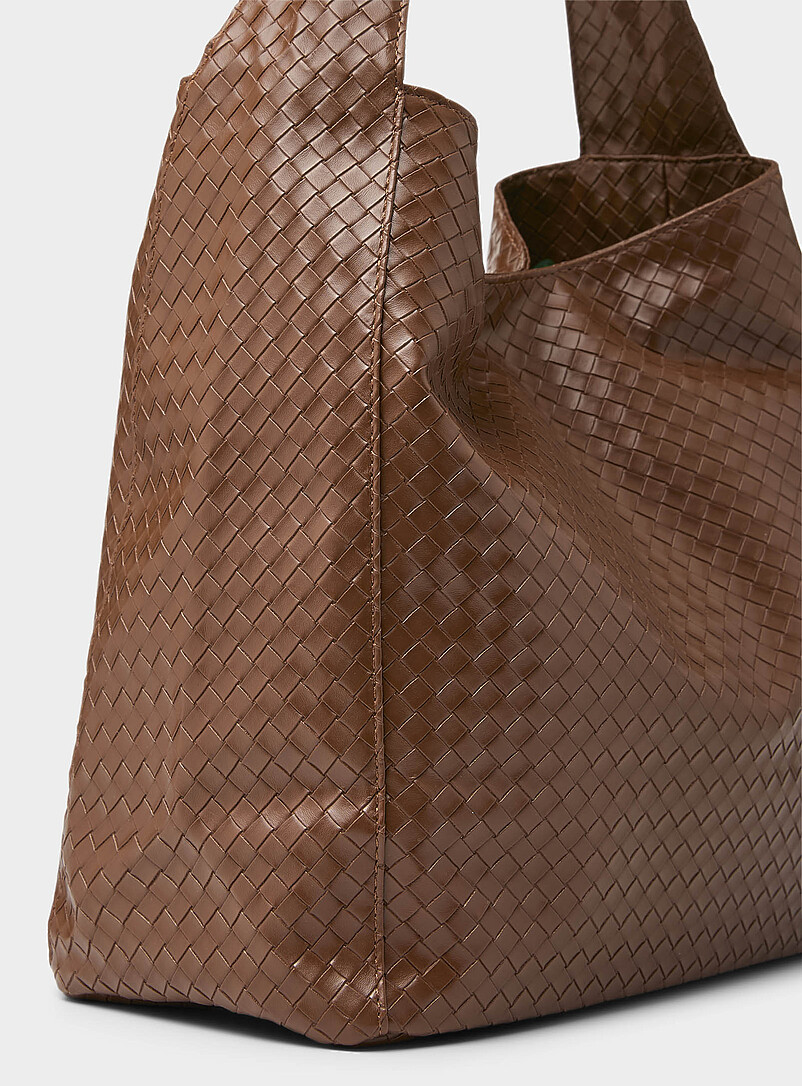Simons: Le sac besace tressage panier Chocolat - Espresso pour femme