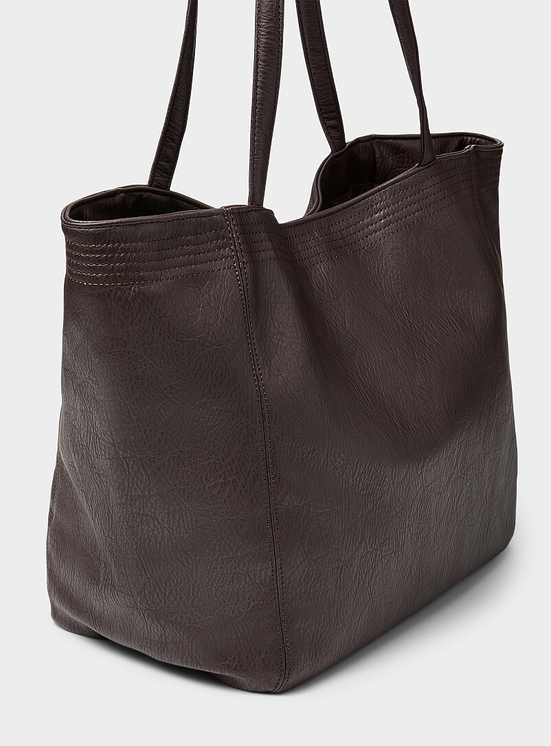 Le 31: Le fourre-tout faux cuir souple Noir pour homme