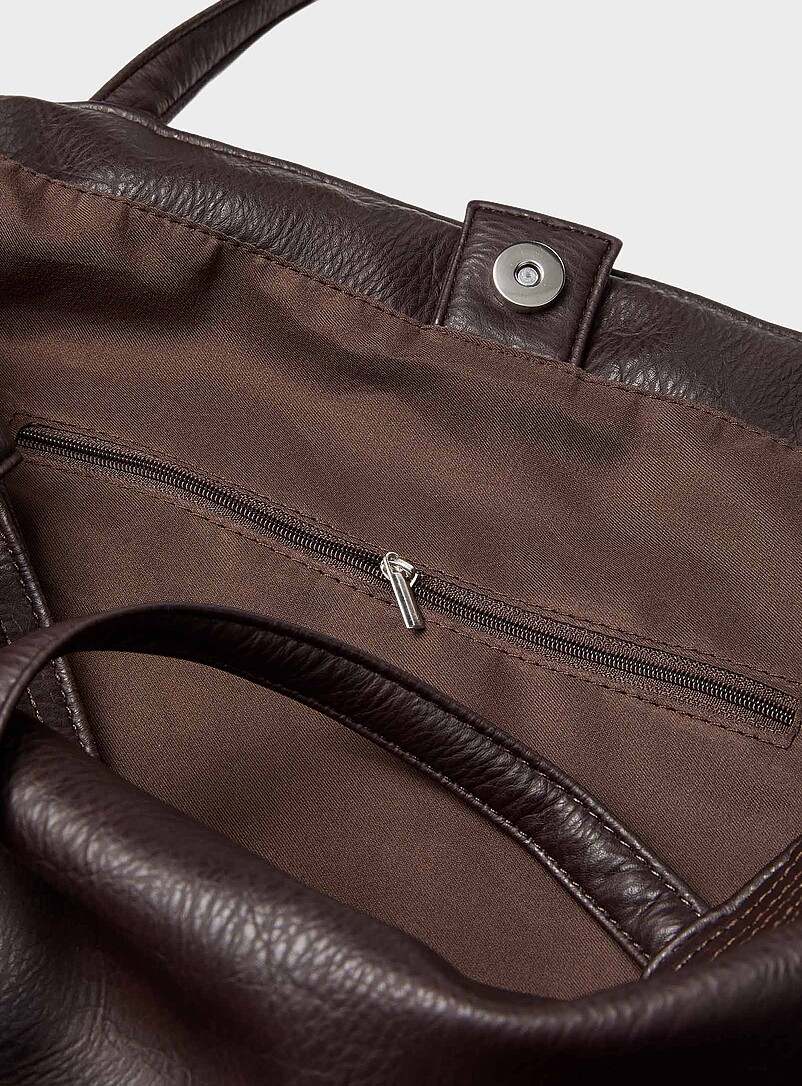 Le 31: Le fourre-tout faux cuir souple Noir pour homme