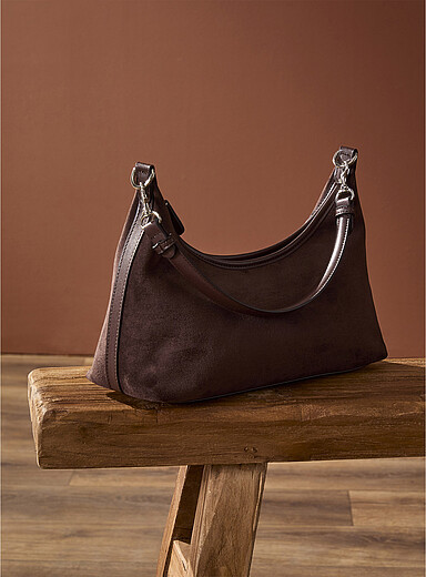 Le sac d'&eacute;paule minimaliste velout&eacute;